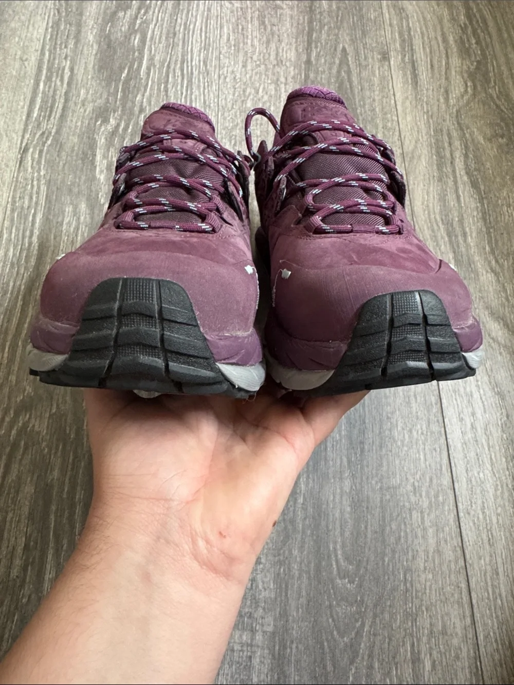 Hoka Kaha2 low GTX Women's Plum Trail Runner with Teal Accents
